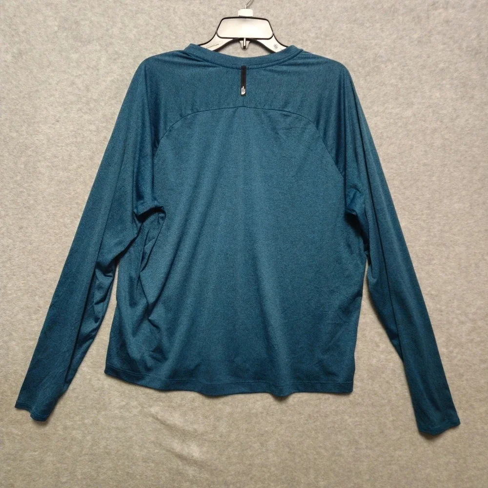 THE NORTH FACE Mens XL Blue‎ Long Sleeve Crew Neck Standard Fit